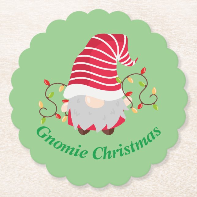 Porta-copo De Papel Apoio de Papel de Natal Gnomie (Frente)