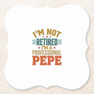 Porta-copo De Papel Aposentadoria Profissional Pepe Tipografia Vintage
