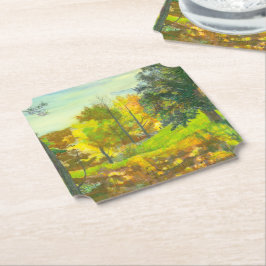 Porta-copo De Papel Aquarela de pintura em queda solar