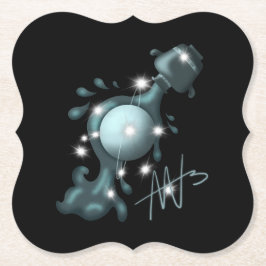 Porta-copo De Papel Aquário Cósmico Urano Zodiac