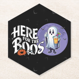 Porta-copo De Papel Aqui para os Boos | Beba e coloque seu Spook em ci