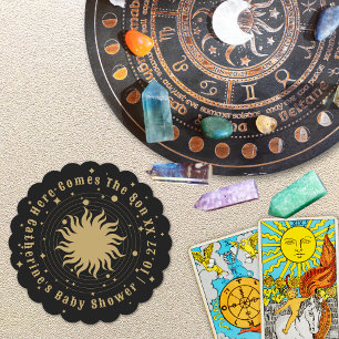 Porta-copo De Papel Aqui Vem O Filho Chá de fraldas celestial