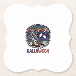Porta-copo De Papel Aranha de Halloween Árvore Fantasmas Abóboras Lápi