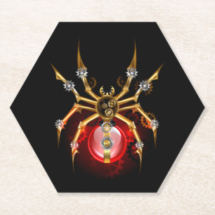 Porta-copo De Papel Aranha-do-galo em preto