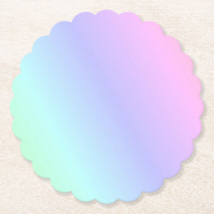 Porta-copo De Papel Arco-íris de pasta, verde-claro a rosa-macio