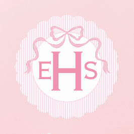 Porta-copo De Papel Arco Rosa Monograma, Fita Personalizada