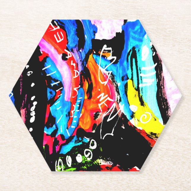 Porta-copo De Papel Arcos misturados (Frente)