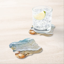 Porta-copo De Papel Areia e mar