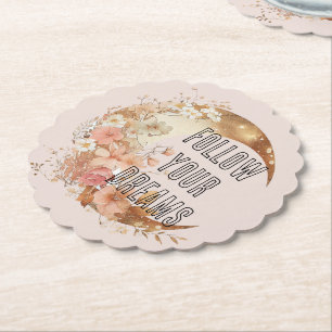 Porta-copo De Papel Armadura Dourada Chic Rosa Cor-de-rosa Floral chá 