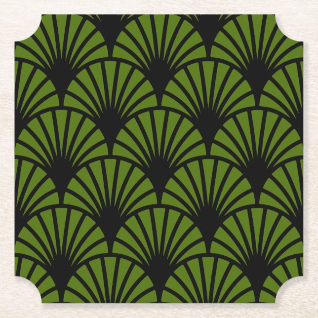 Porta-copo De Papel Art Nouveau Pattern Impressão (Frente)