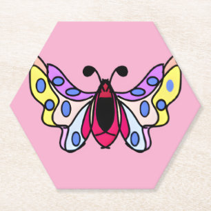 Porta-copo De Papel Arte de Borboleta Folclórica Moderna Vibrante Pers