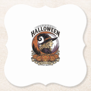 Porta-copo De Papel Arte de Gravura de Lua de Abóbora de Halloween de 
