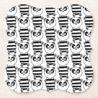 Arte de Panda Preto e Branco Divertida