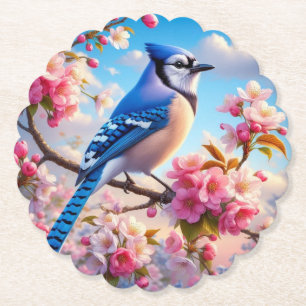 Porta-copo De Papel Arte Floral/primavera Blue Jay