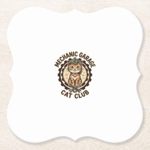 Porta-copo De Papel Arte Vetorial de Gato de Oficina Mecânica - Oficin