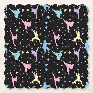 Porta-copo De Papel Artes Marciais Karate Abstrato Estrelas Brilhos