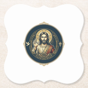 Porta-copo De Papel Artista Digital Jesus Camiseta de Arte para iPad I