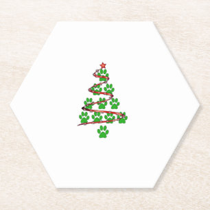 Porta-copo De Papel Árvore de Natal de Impressão de Canas de Cão para 
