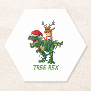 Porta-copo De Papel Árvore Rex Dinossauro Figurino de Natal Xmas Tree