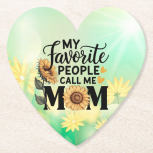 Porta-copo De Papel As Minhas Pessoas Favoritas Chamam Mãe-56392