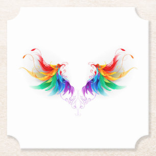 Porta-copo De Papel Asas Fluffy Rainbow