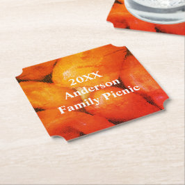 Porta-copo De Papel Associação de Piquenique Laranja Mosaico Chili Pep