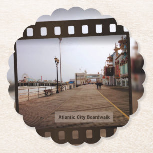 Porta-copo De Papel Atlantic City Beach Boardwalk sobre cinema