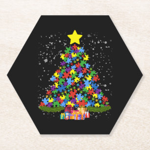 Porta-copo De Papel Autismo - Árvore de Natal