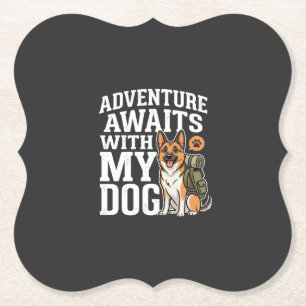 Porta-copo De Papel Aventura Espera Com Minha Cachorro Hiking