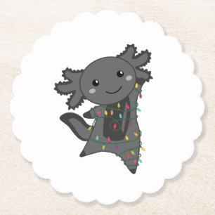 Porta-copo De Papel Axolotl Merry Christmas Winter Animals Axolotls