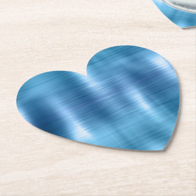 Porta-copo De Papel Azul Aqua Metálico (Angular)