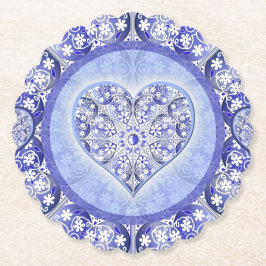 Porta-copo De Papel Azul de rendas cerâmicas de Grécia