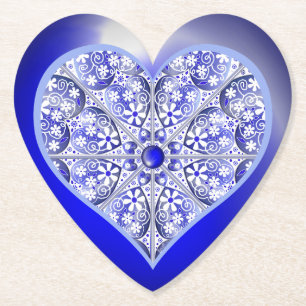 Porta-copo De Papel Azul de rendas cerâmicas de Grécia