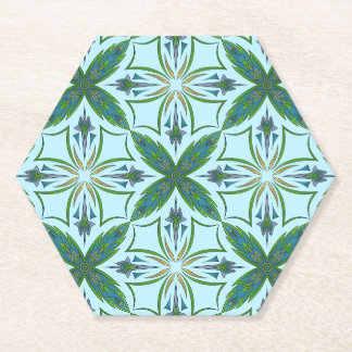 Porta-copo De Papel Azulejo Arabesco Ousado Padrão Tropical Vibrante
