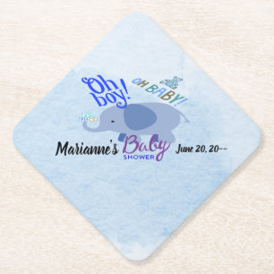 Porta-copo De Papel Baby Blues Bash fundo azul 2 tons