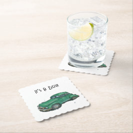 Porta-copo De Papel Baby shower for a boy, sedan