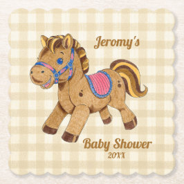 Porta-copo De Papel Baby Shower Pony Coaster