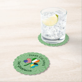 Porta-copo De Papel Bahamas - Irlandês Irish American Flag Shamrock pe