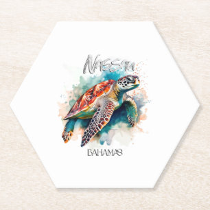 Porta-copo De Papel Bahamas Sede Tartaruga Bahamas Bandeira Excelente 
