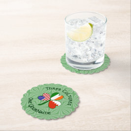 Porta-copo De Papel Bahrain Ireland USA Shamrock Flag Personalizado