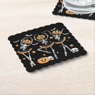 Porta-copo De Papel Balé Pumpkin Esqueleto Assustador Halloween