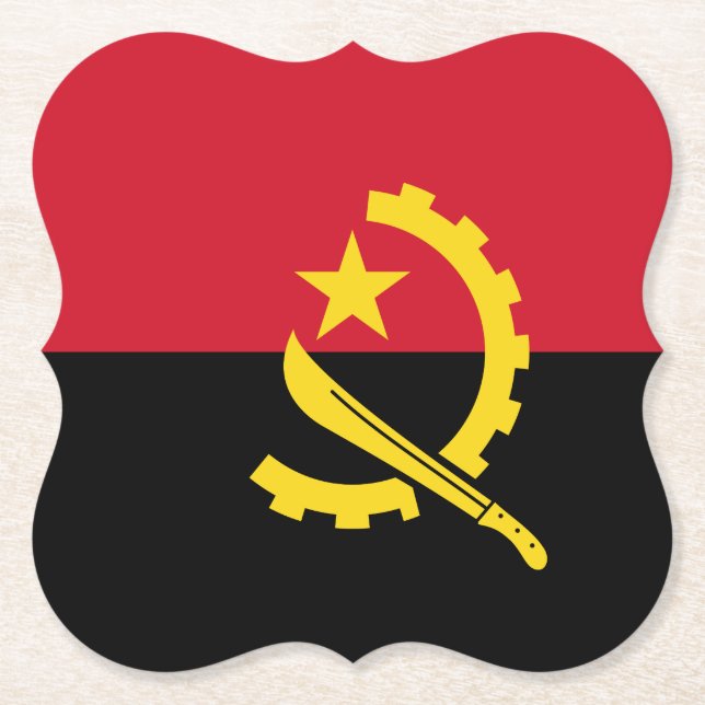 Porta-copo De Papel Bandeira Angola (Frente)