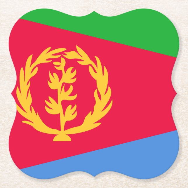 Porta-copo De Papel Bandeira da Eritreia (Frente)