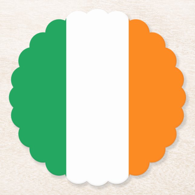 Porta-copo De Papel Bandeira da Irlanda (Frente)