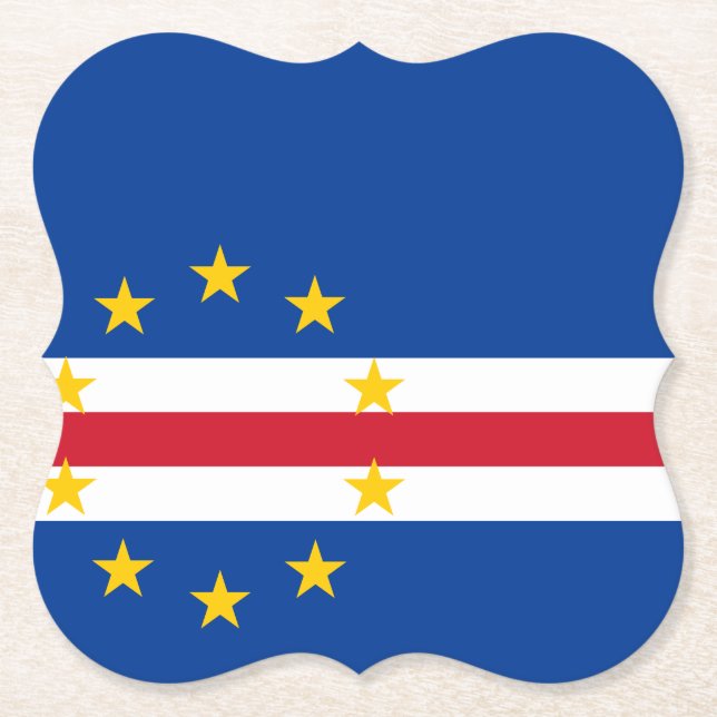 Porta-copo De Papel Bandeira de Cabo Verde (Frente)