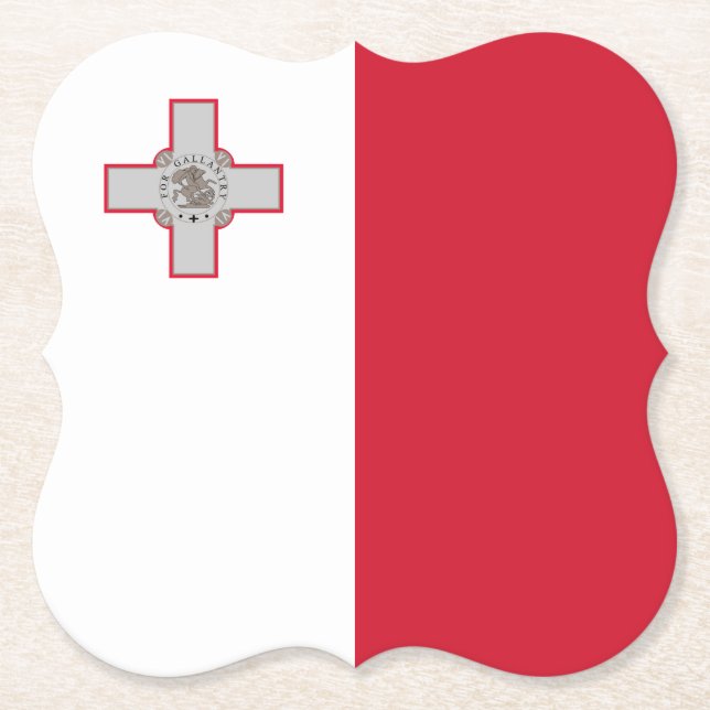 Porta-copo De Papel Bandeira de Malta (maltês) (Frente)