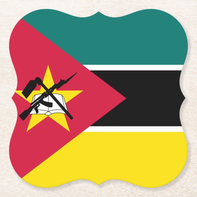 Porta-copo De Papel Bandeira de Moçambique (Frente)