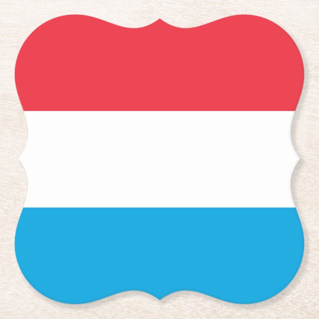 Porta-copo De Papel Bandeira do Luxemburgo (Frente)