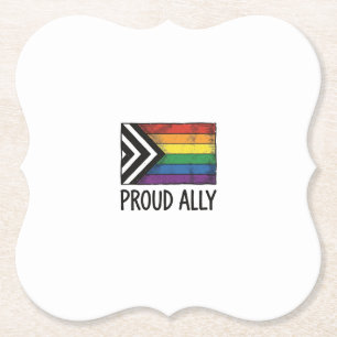 Porta-copo De Papel Bandeira do Orgulho Aliado Vetor Camiseta Design_1