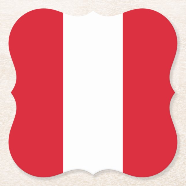 Porta-copo De Papel Bandeira do Peru (Frente)